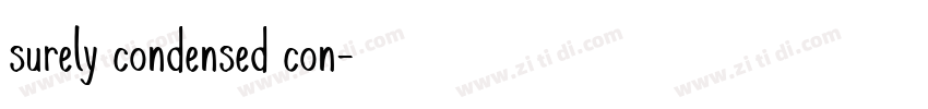 surely condensed con字体转换